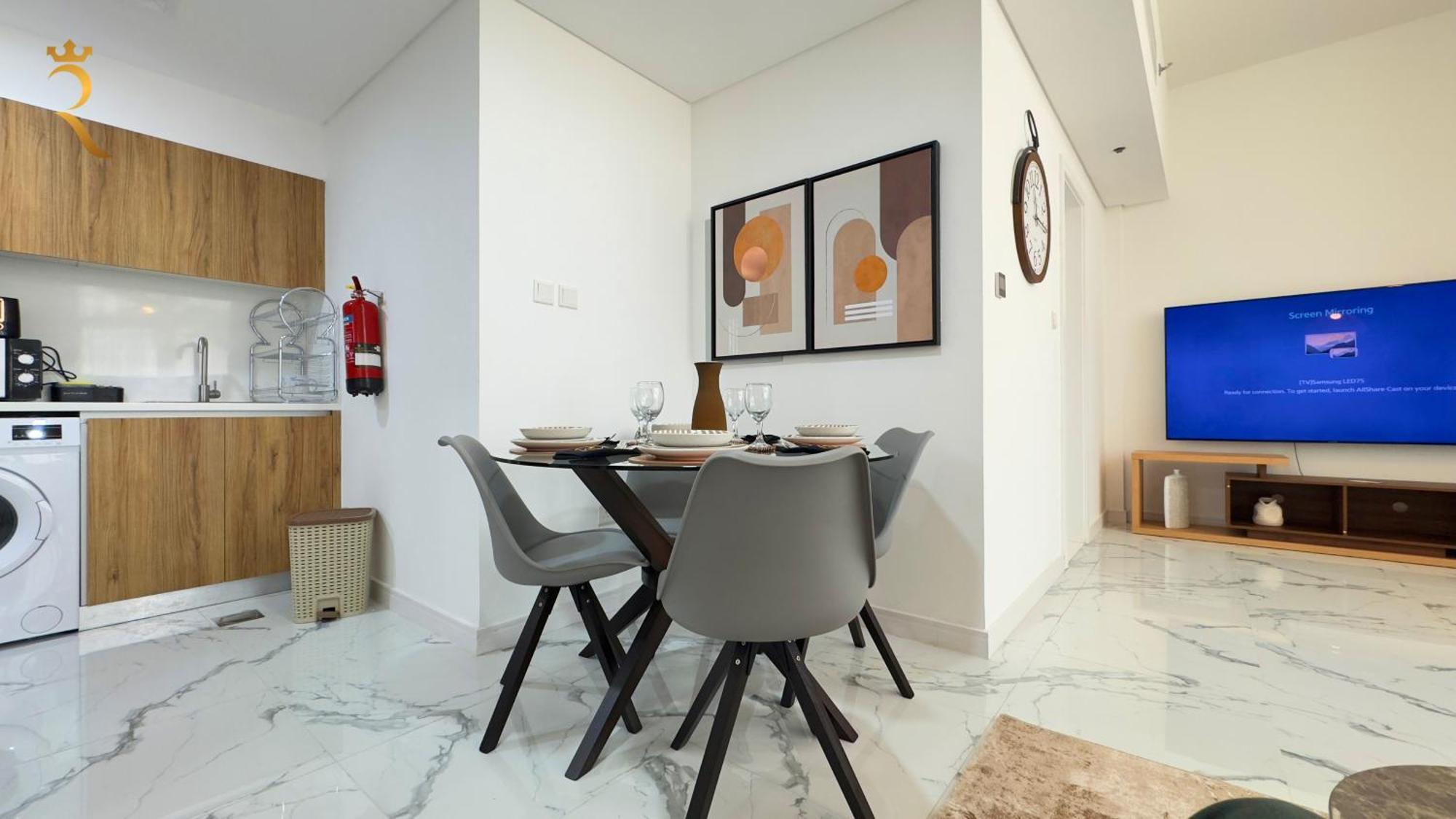 Oasis Grove Stylish 2br Retreat In Masdar Apartamento Abu Dhabi